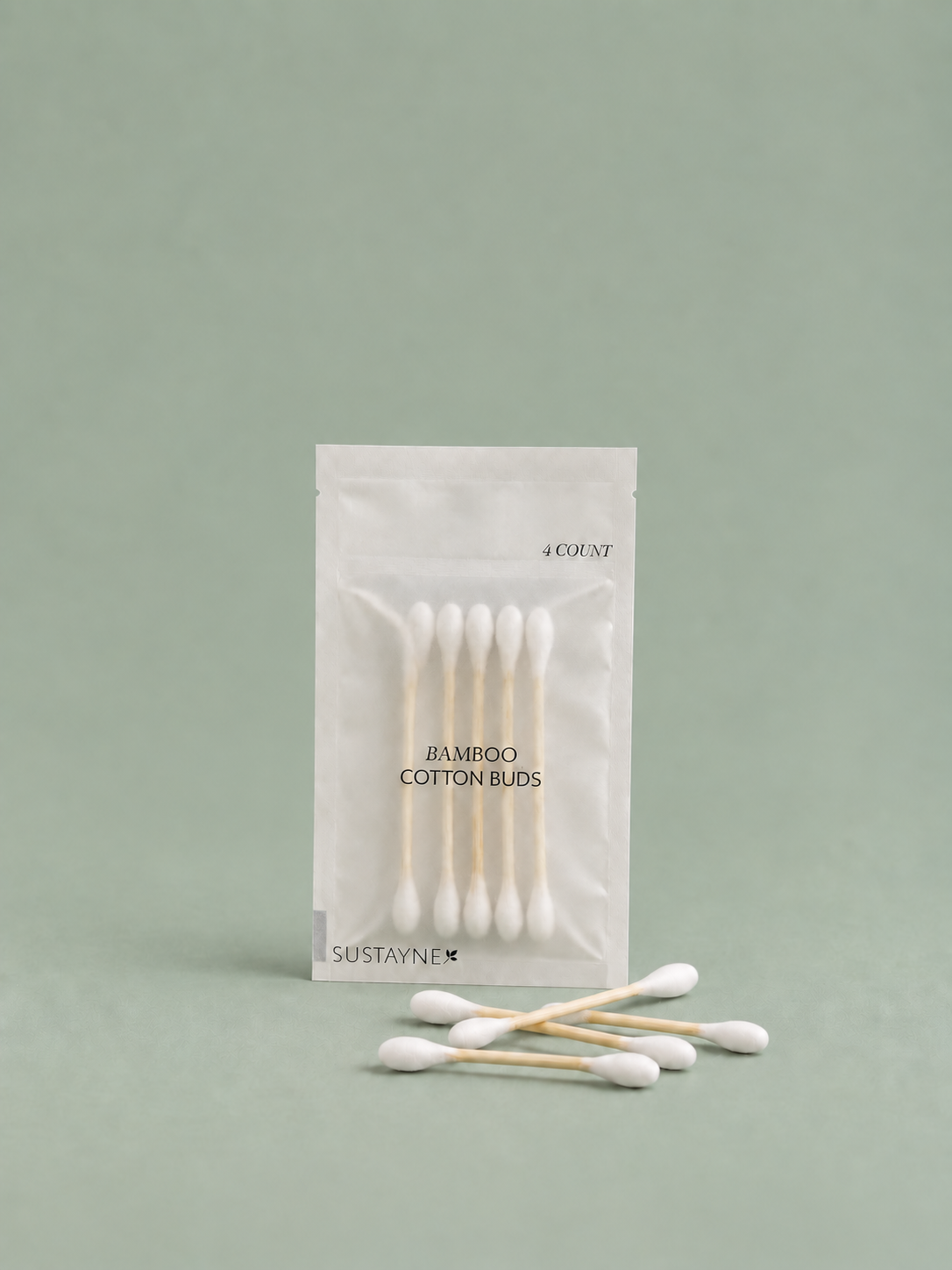 Natural Bamboo Cotton Swabs | 12 Pack