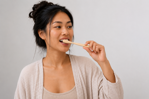 Bamboo Toothbrush with Natural Bamboo Handle