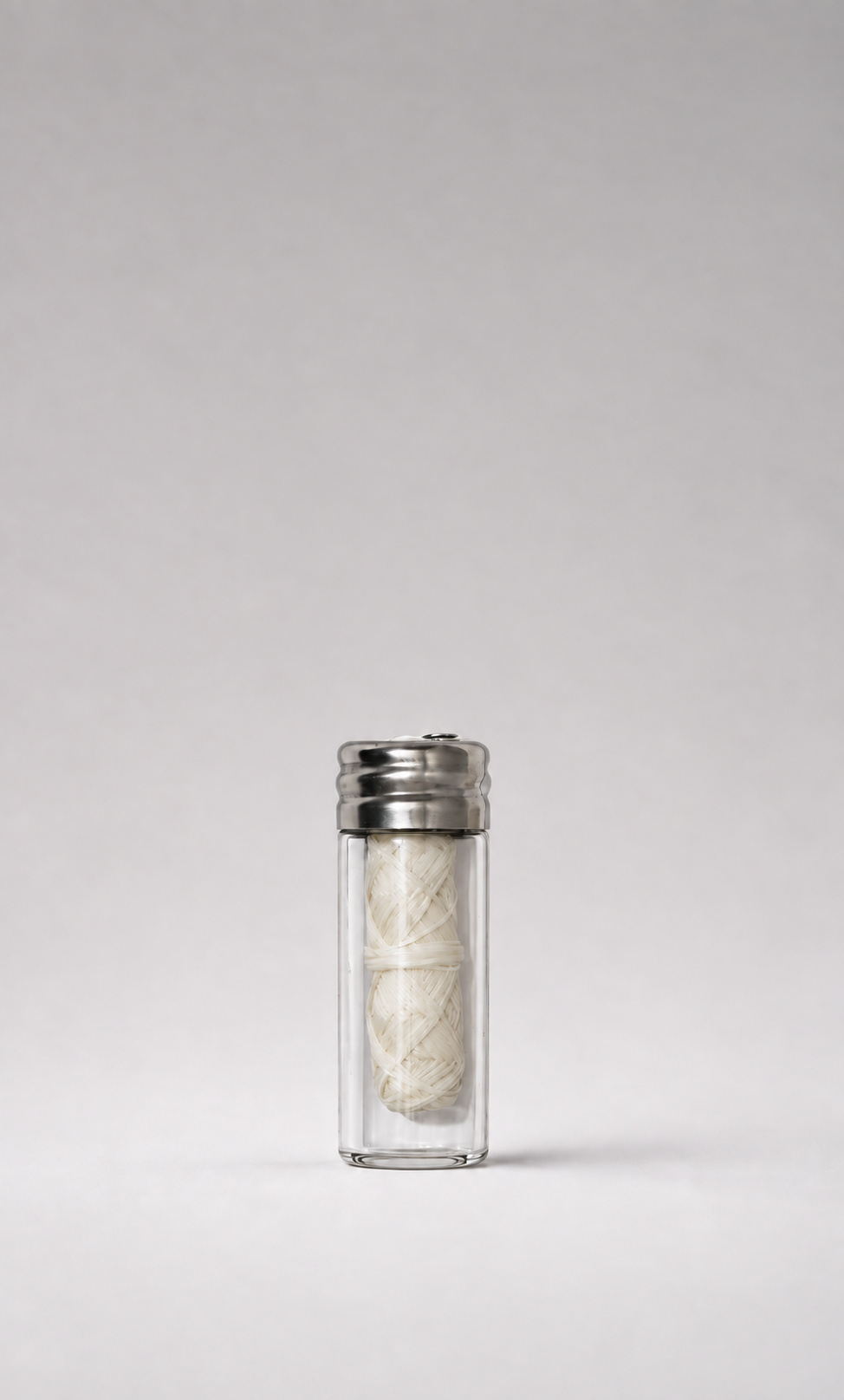 Plastic Free Silk Dental Floss in Glass Container